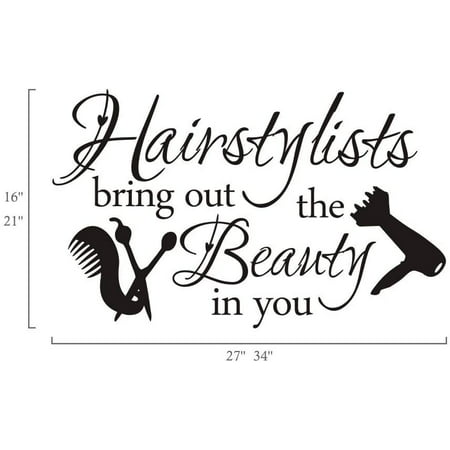 Custom opening times Hair and beauty salon wall sticker quote decal art n14